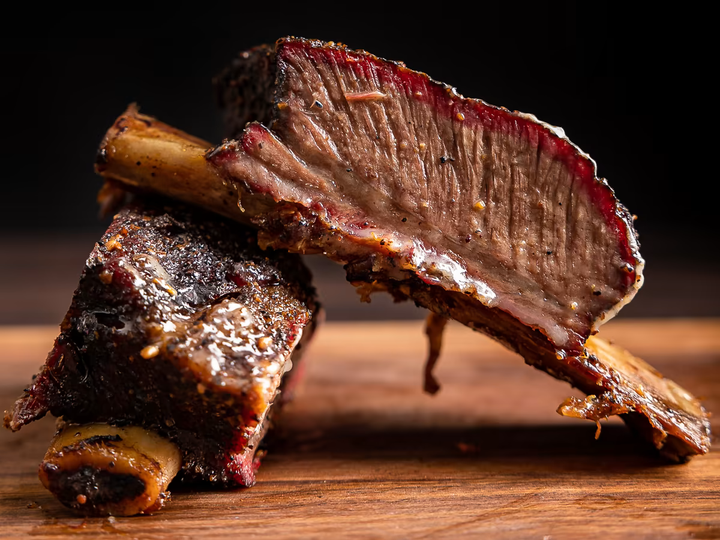 Bone-in Blackwater beef short ribs ready for braising.